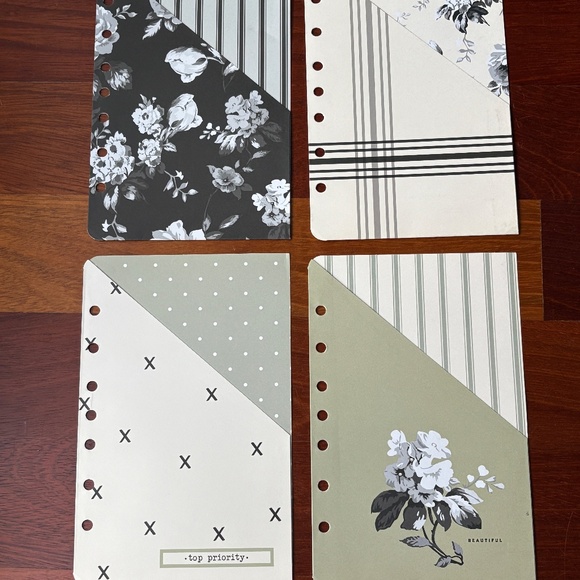 Franklin Planner Classic Vintage Aurora Blush Color Leather Strap Binder Bundle - Picture 10 of 11